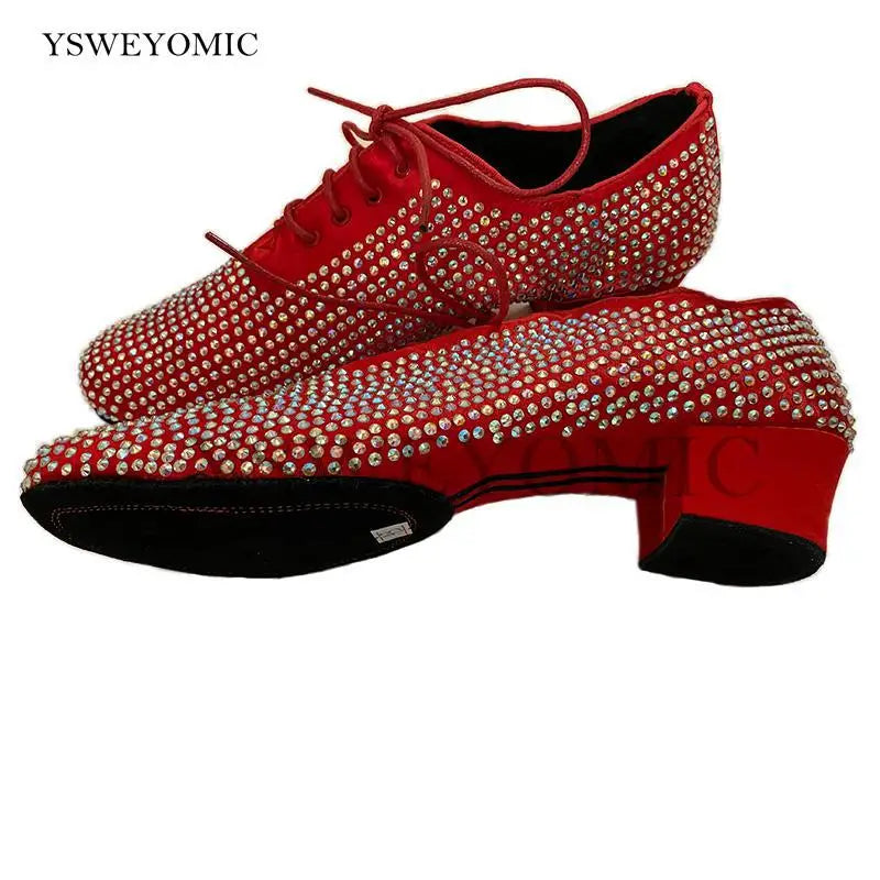 Sapato Masculino de Dança Latin &amp; Ballroom – Cetim