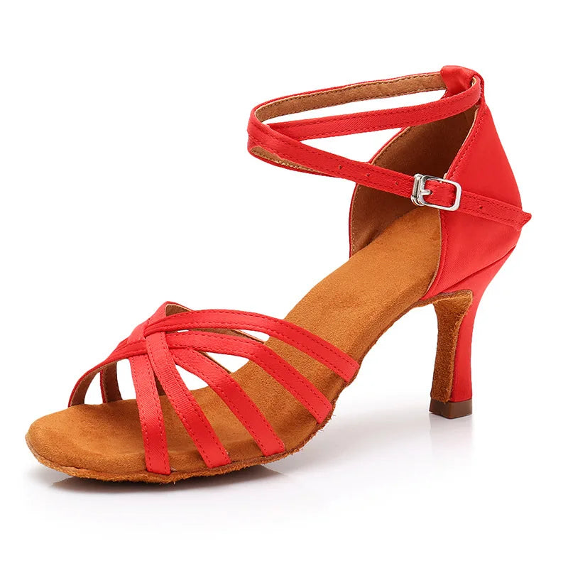 Sandália Feminina de Dança Latina – Salto 5 ou 7 cm