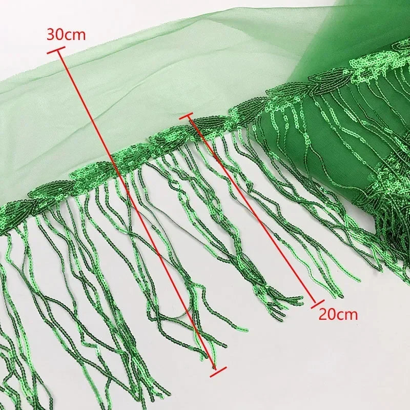 Franja de Lantejolas em formato de Saia