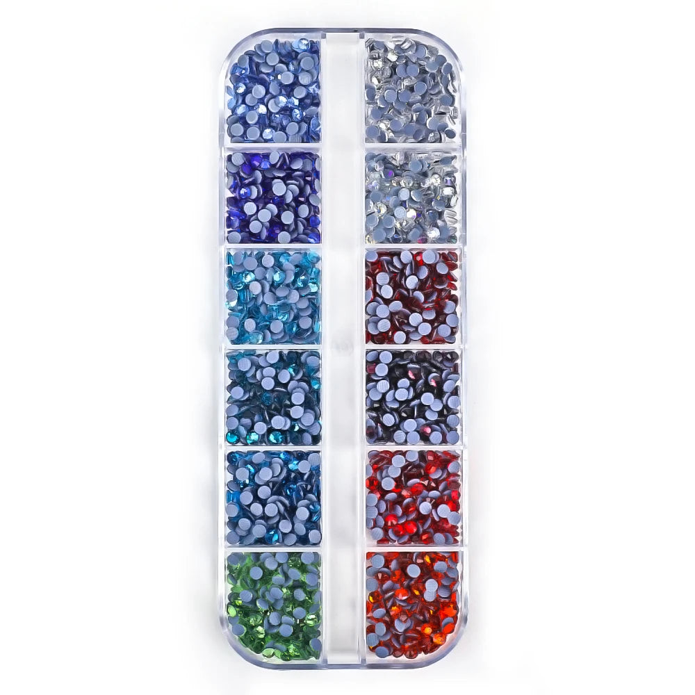Strass de Fixação, Cores Mistas, Cristal de Vidro