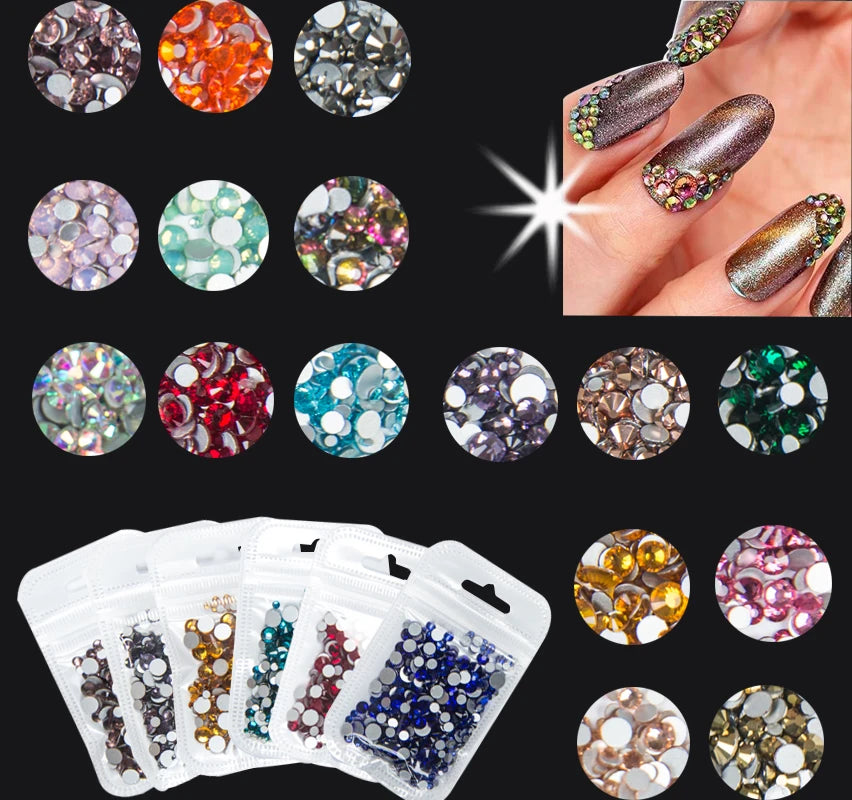 Pacotes com 350pcs de Strass Cristal
