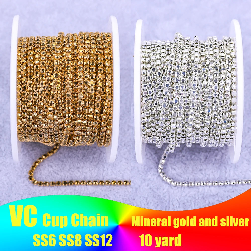 Corrente de Strass em Cristal para Costura