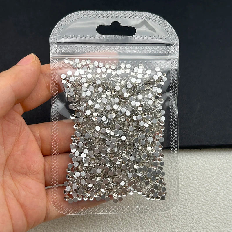 1440 Peças/saco AB/Transparente Mini Diamantes Redondos Ponto de Luz