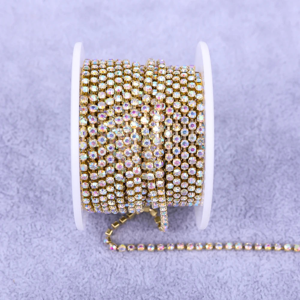 Strass Guarnição Pedra Ouro Diamante Strass
