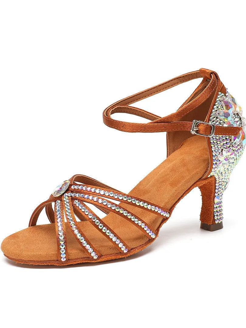 Sapatos de dança latina com Strass