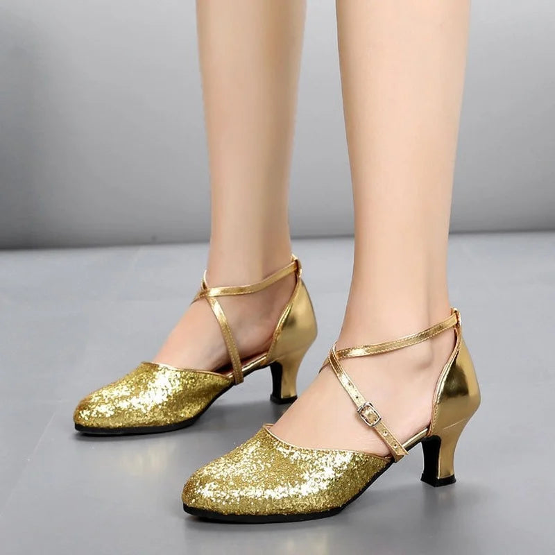 Sapato Feminino de Dança Latina – Salto 3 ou 5 cm