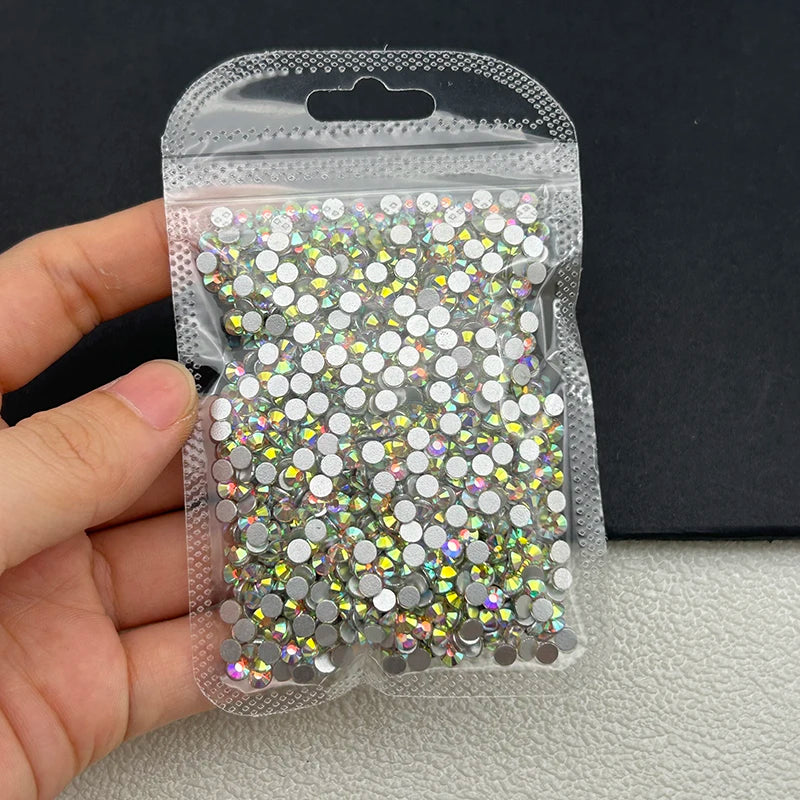 1440 Peças/saco AB/Transparente Mini Diamantes Redondos Ponto de Luz