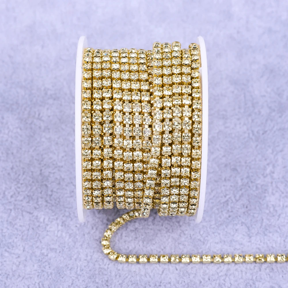 Strass Guarnição Pedra Ouro Diamante Strass
