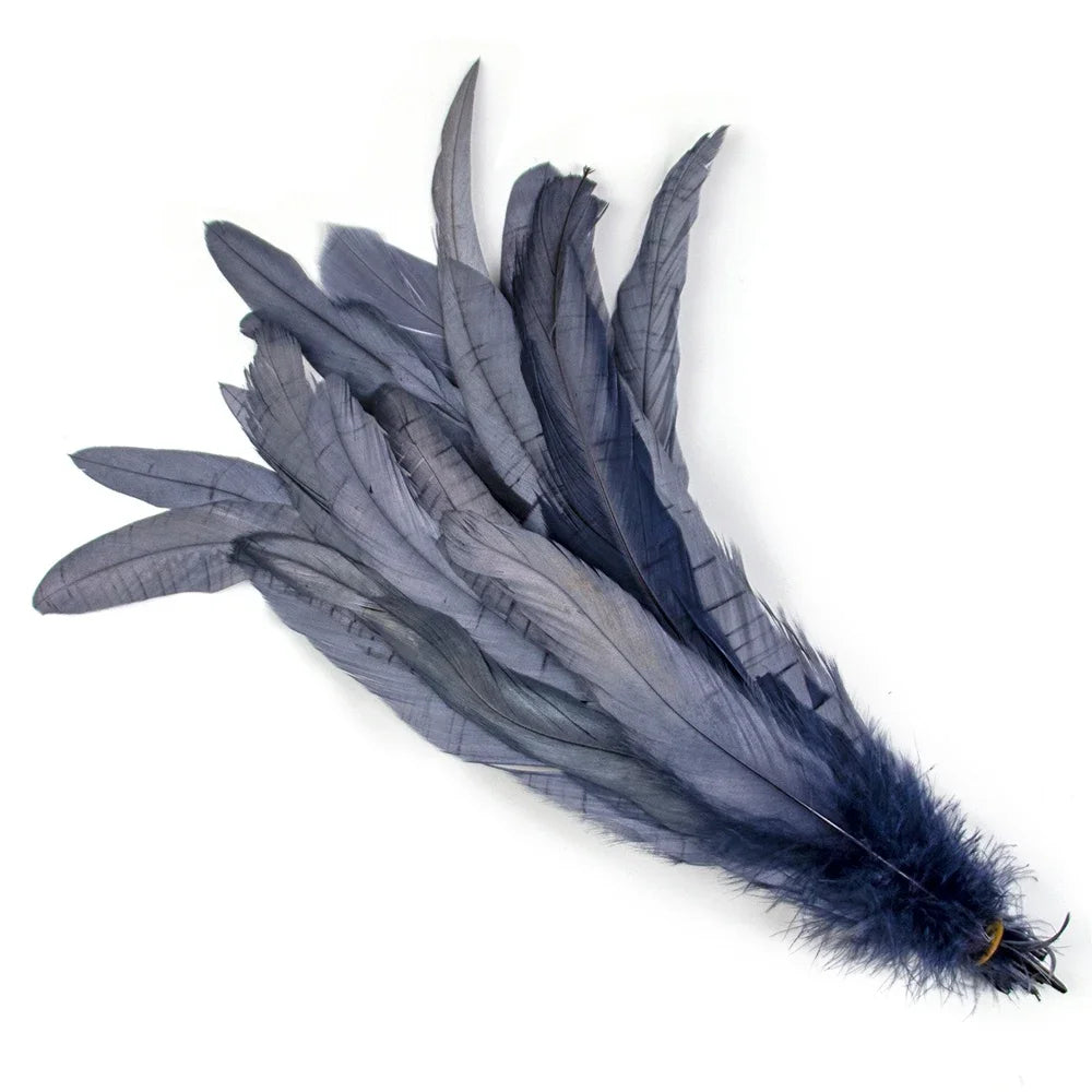 Plumas Naturais de Cauda de Galo 100 Peças