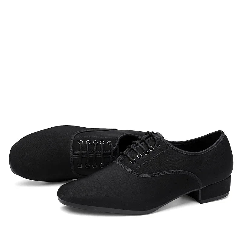 Sapato de jazz moderno masculino profissional preto oxford