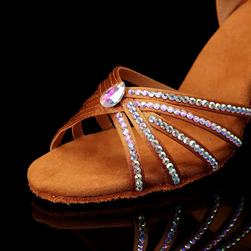Sapatos de dança latina com Strass