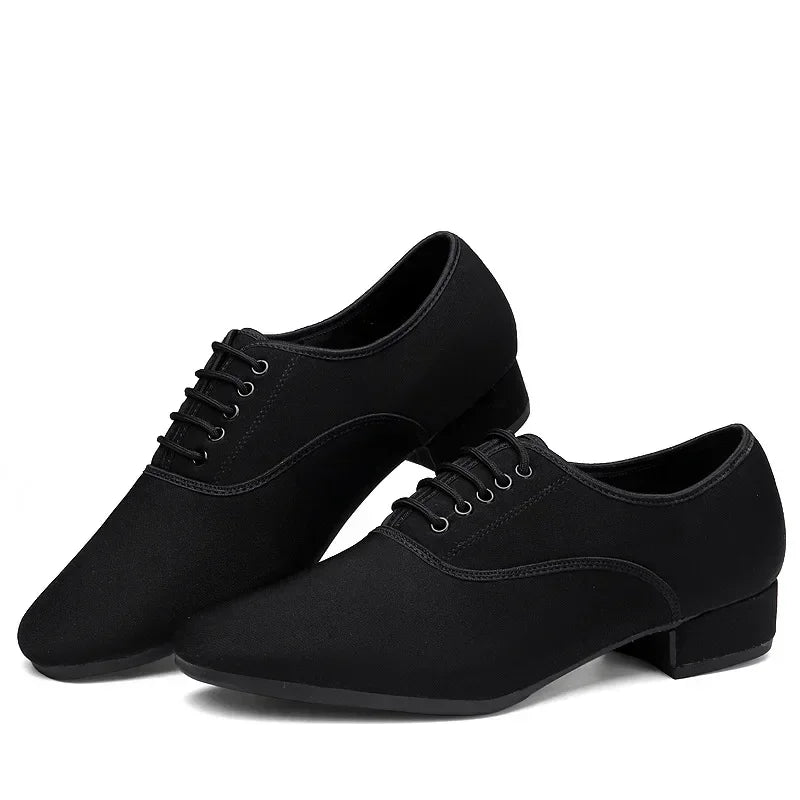Sapato de jazz moderno masculino profissional preto oxford