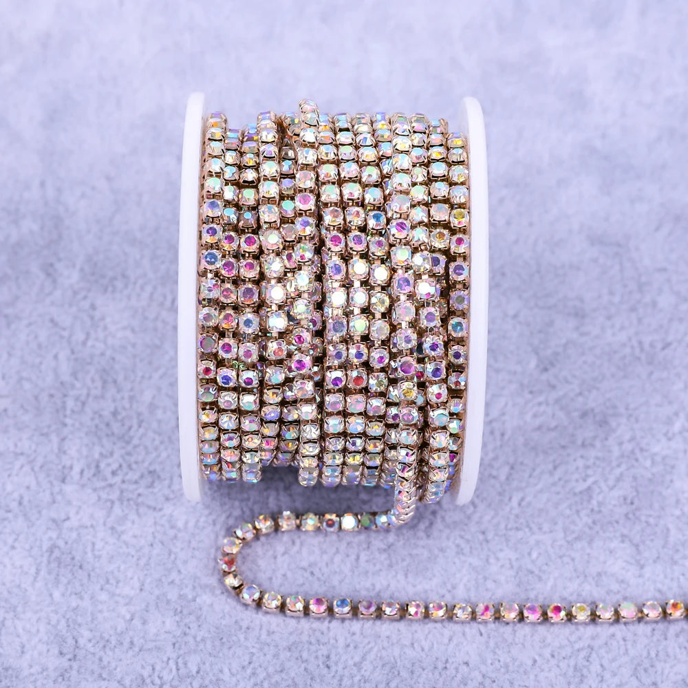 Strass Guarnição Pedra Ouro Diamante Strass