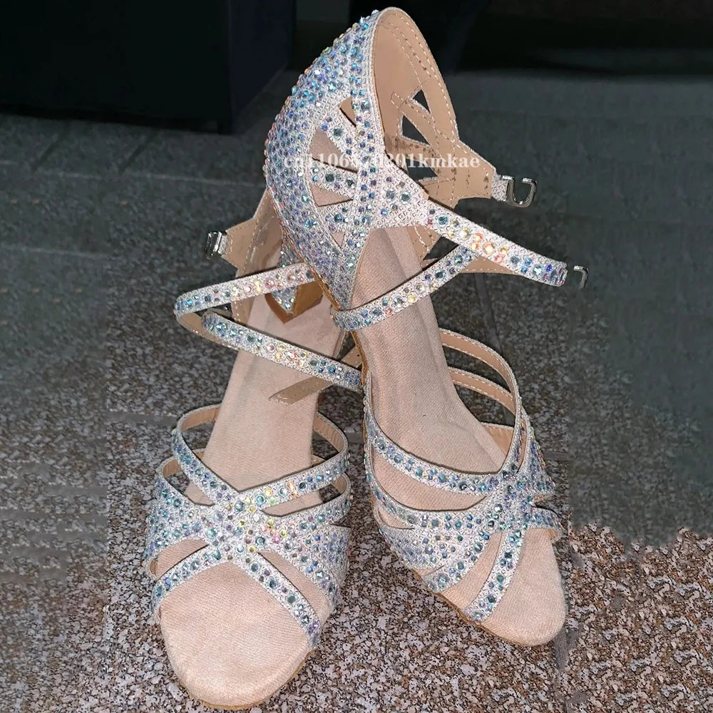 Sapatos de Dança com Strass para Mulheres.