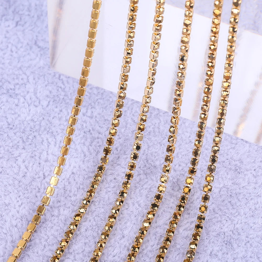 Corrente de Strass em Cristal para Costura