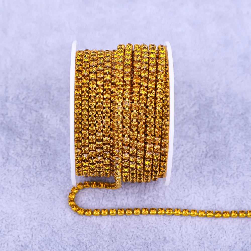 Strass Guarnição Pedra Ouro Diamante Strass