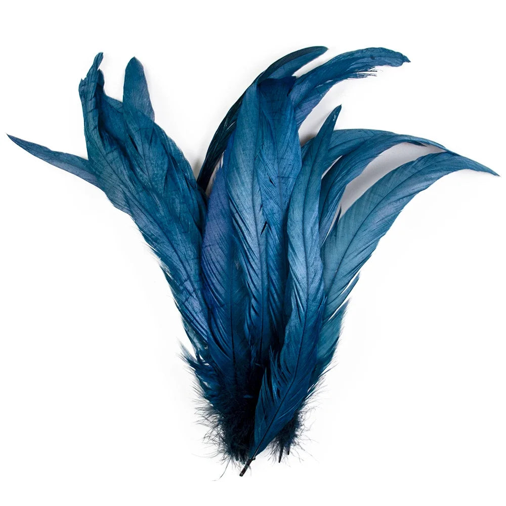Plumas Naturais de Cauda de Galo 100 Peças