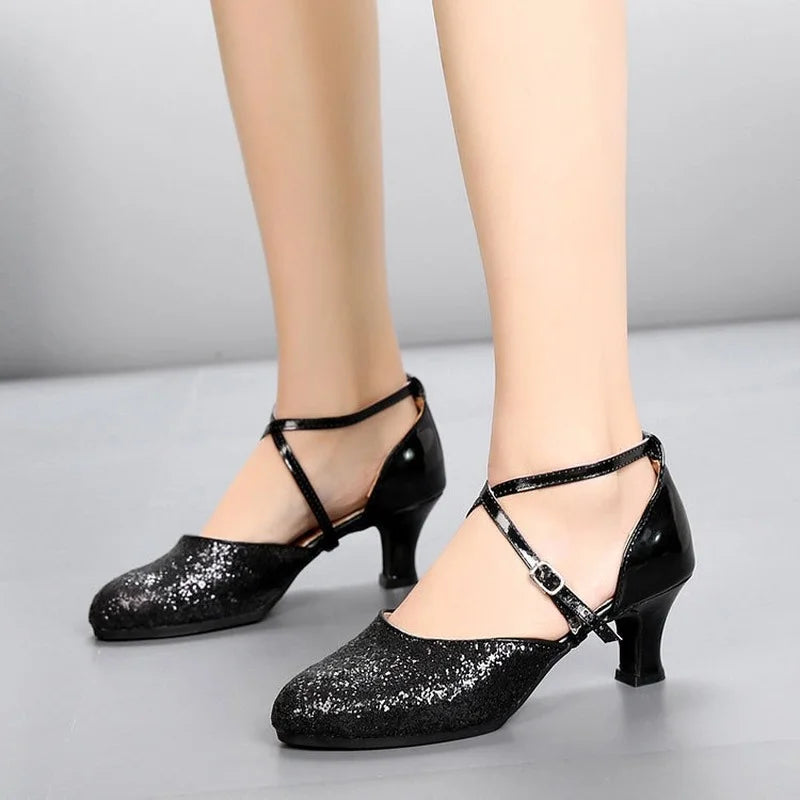 Sapato Feminino de Dança Latina – Salto 3 ou 5 cm