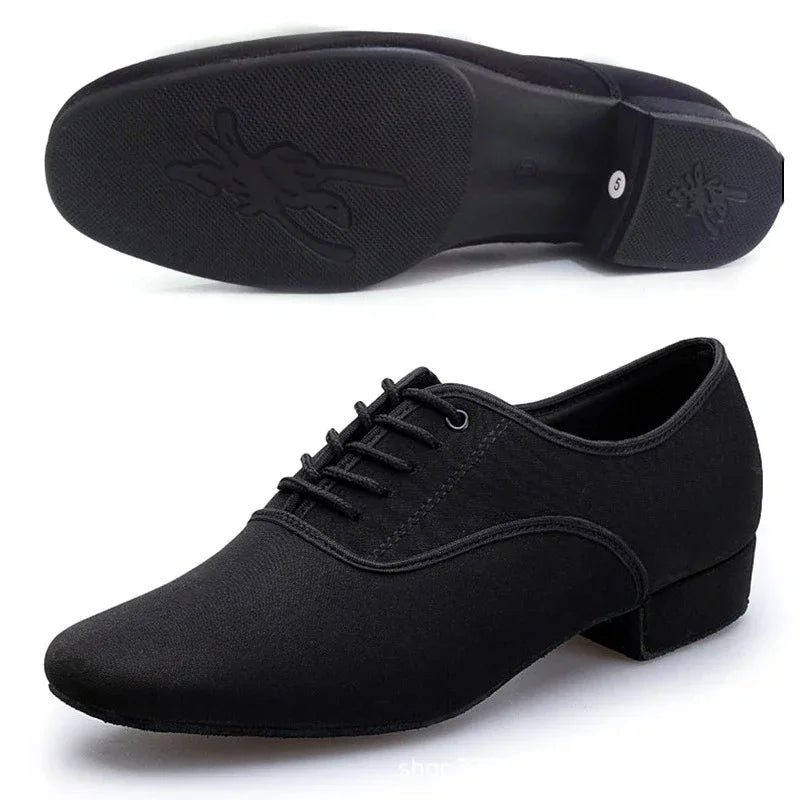 Sapato de jazz moderno masculino profissional preto oxford