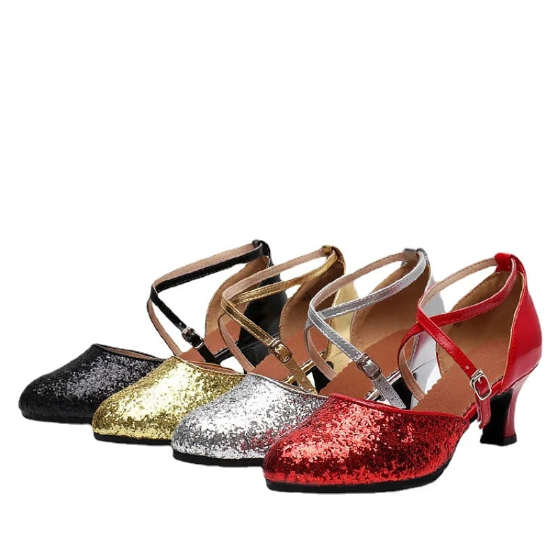 Sapato Feminino de Dança Latina – Salto 3 ou 5 cm