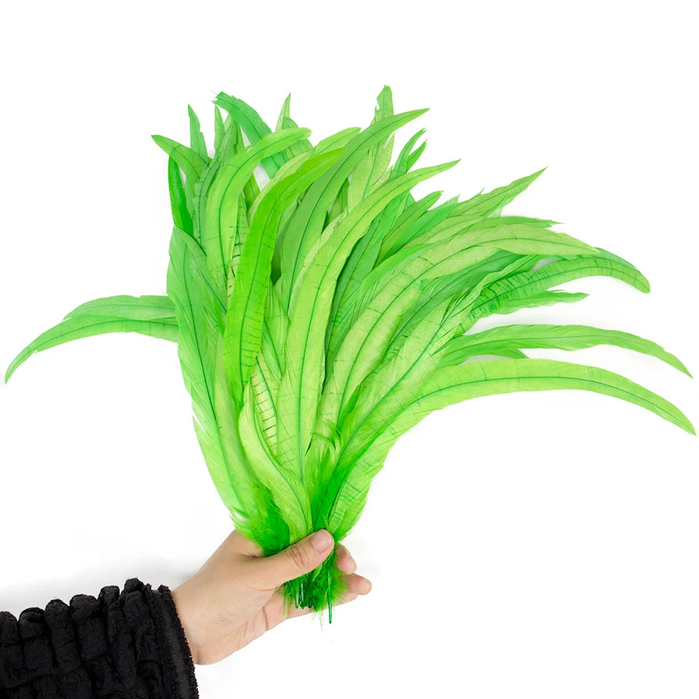 Plumas Naturais de Cauda de Galo 100 Peças
