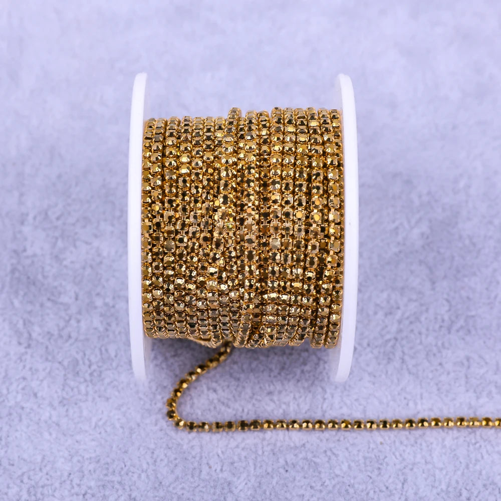 Corrente de Strass em Cristal para Costura