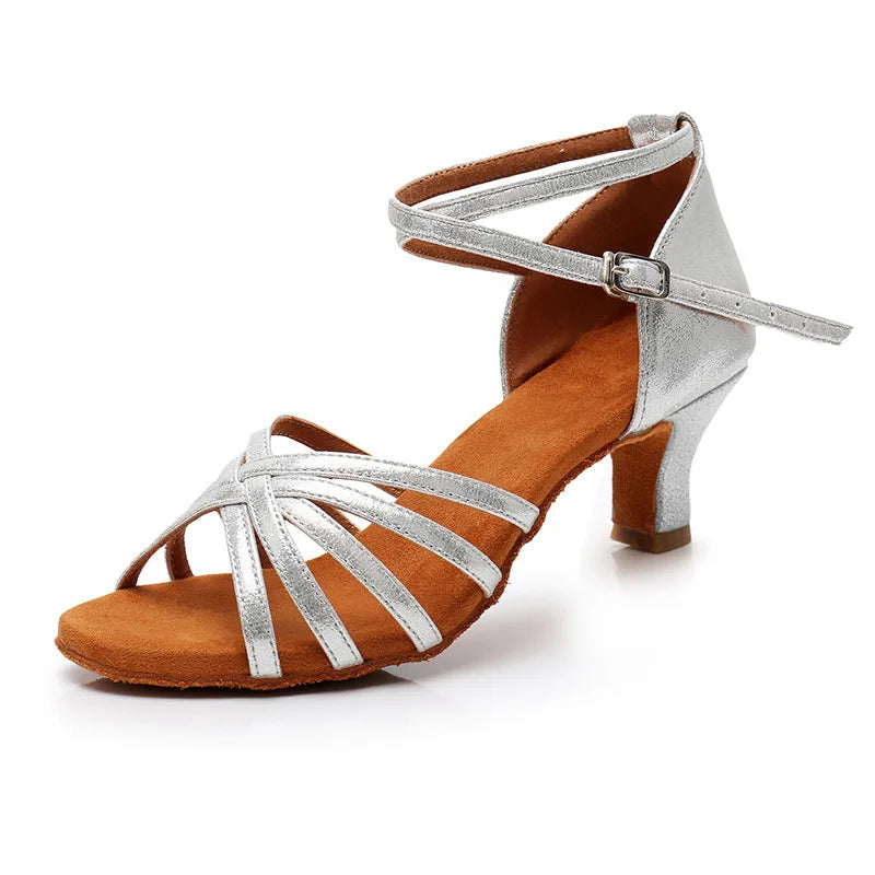 Sandália Feminina de Dança Latina – Salto 5 ou 7 cm