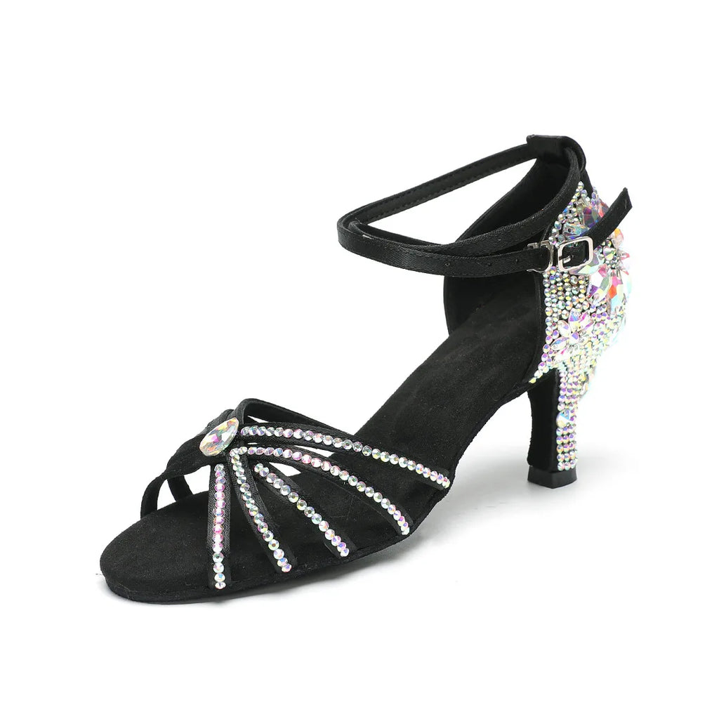 Sapatos de dança latina com Strass