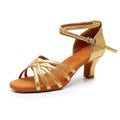 Sandália Feminina de Dança Latina – Salto 5 ou 7 cm