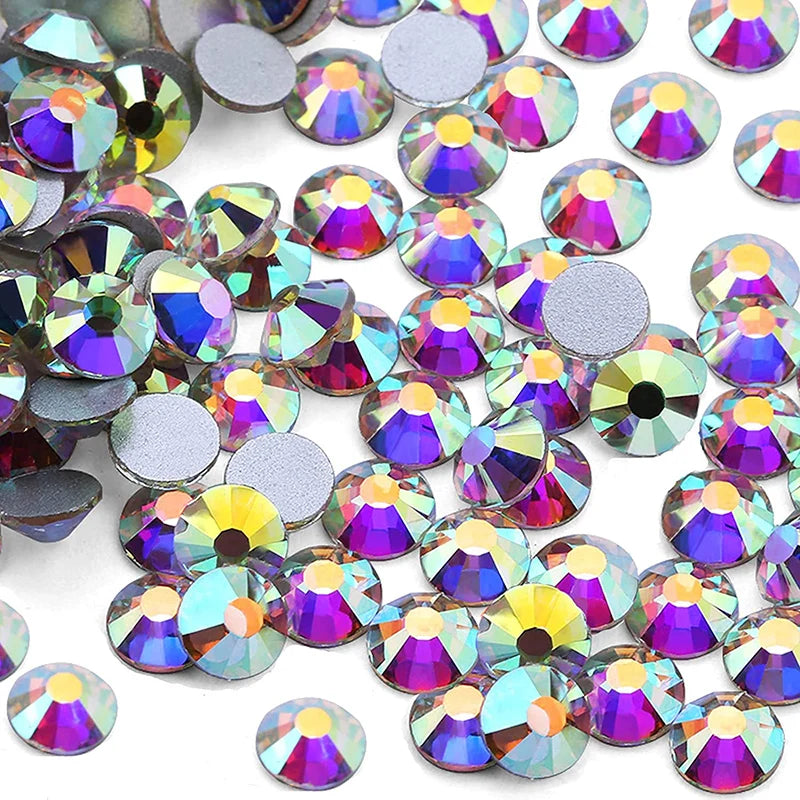 1440 Peças/saco AB/Transparente Mini Diamantes Redondos Ponto de Luz