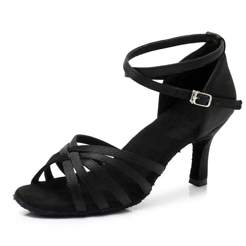Sandália Feminina de Dança Latina – Salto 5 ou 7 cm