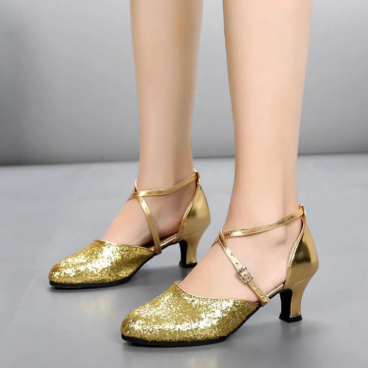 Sapato Feminino de Dança Latina – Salto 3 ou 5 cm