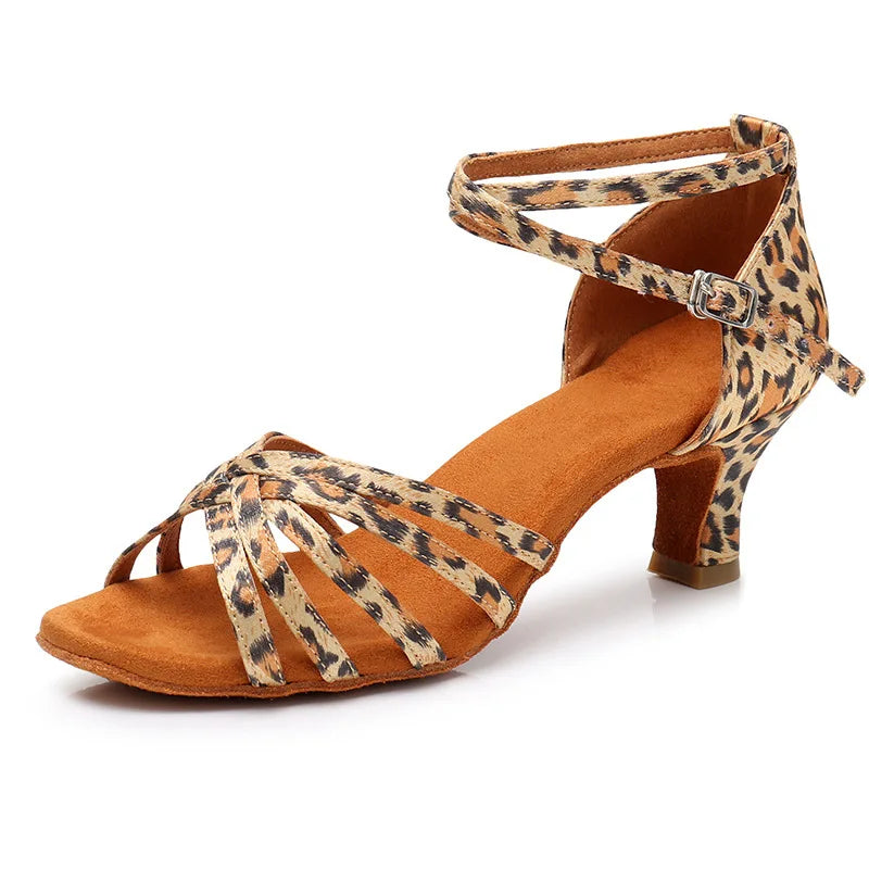 Sandália Feminina de Dança Latina – Salto 5 ou 7 cm