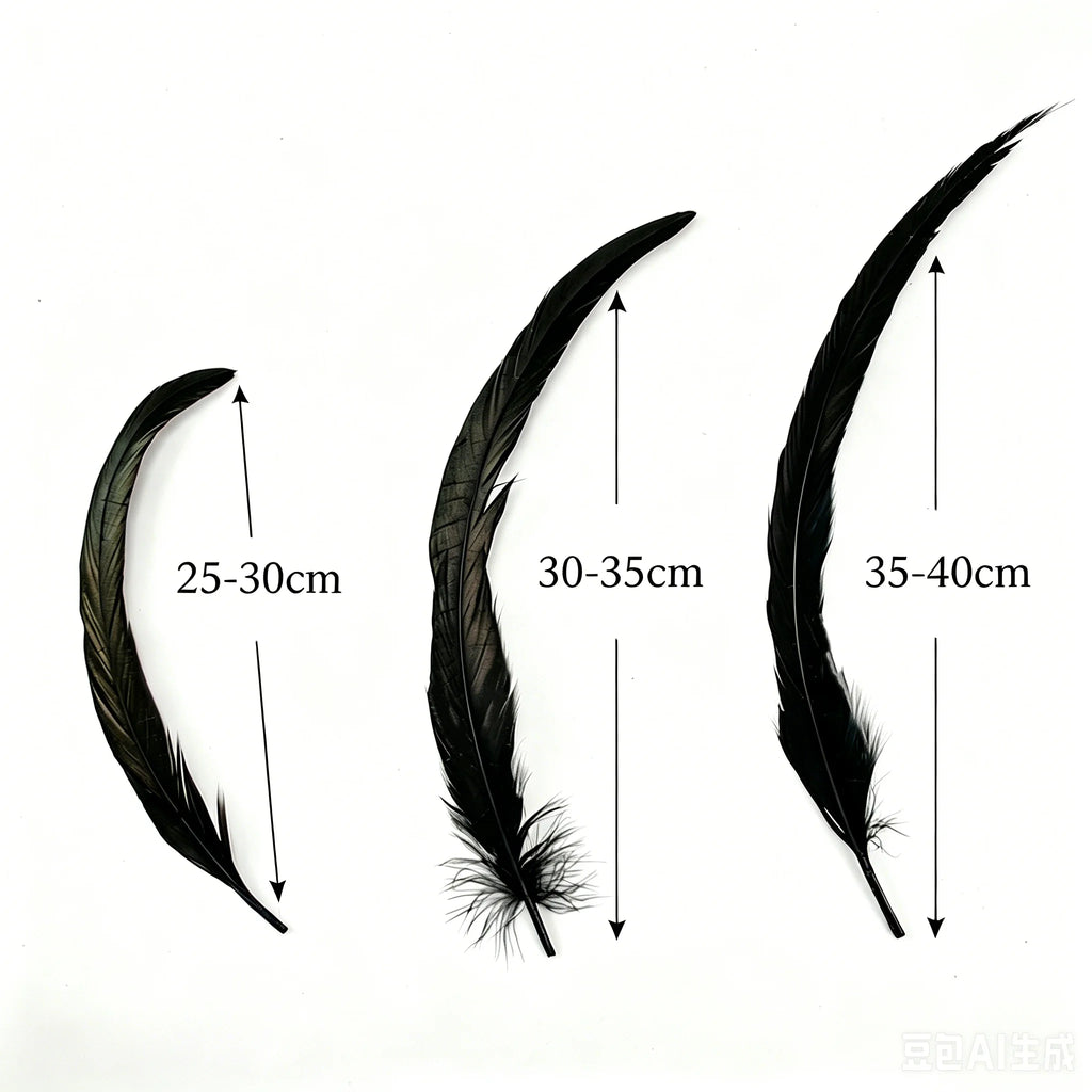 Plumas Naturais de Cauda de Galo 100 Peças