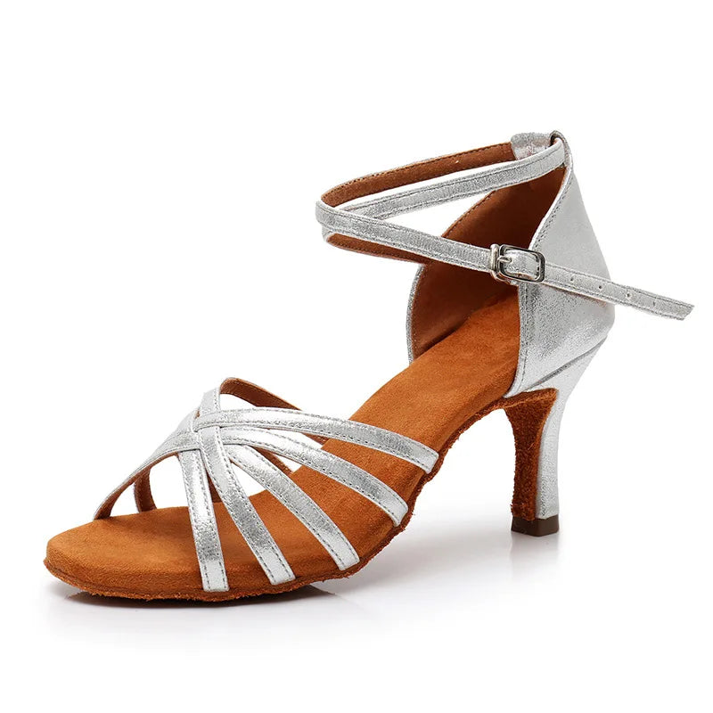 Sandália Feminina de Dança Latina – Salto 5 ou 7 cm
