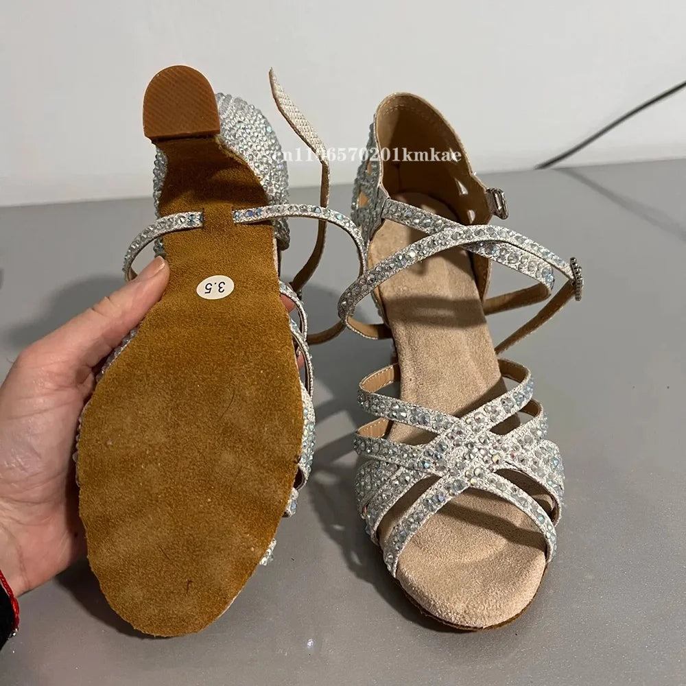 Sapatos de Dança com Strass para Mulheres.