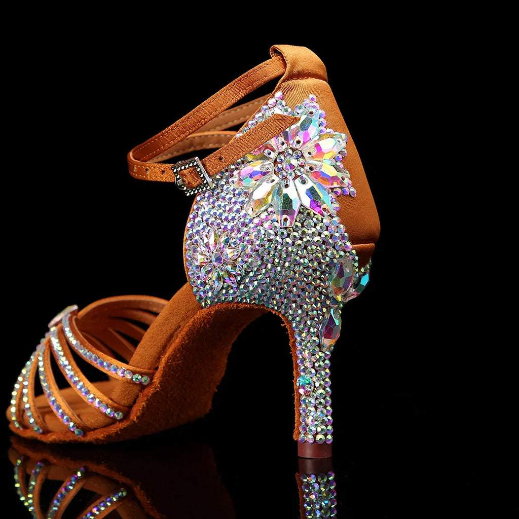 Sapatos de dança latina com Strass