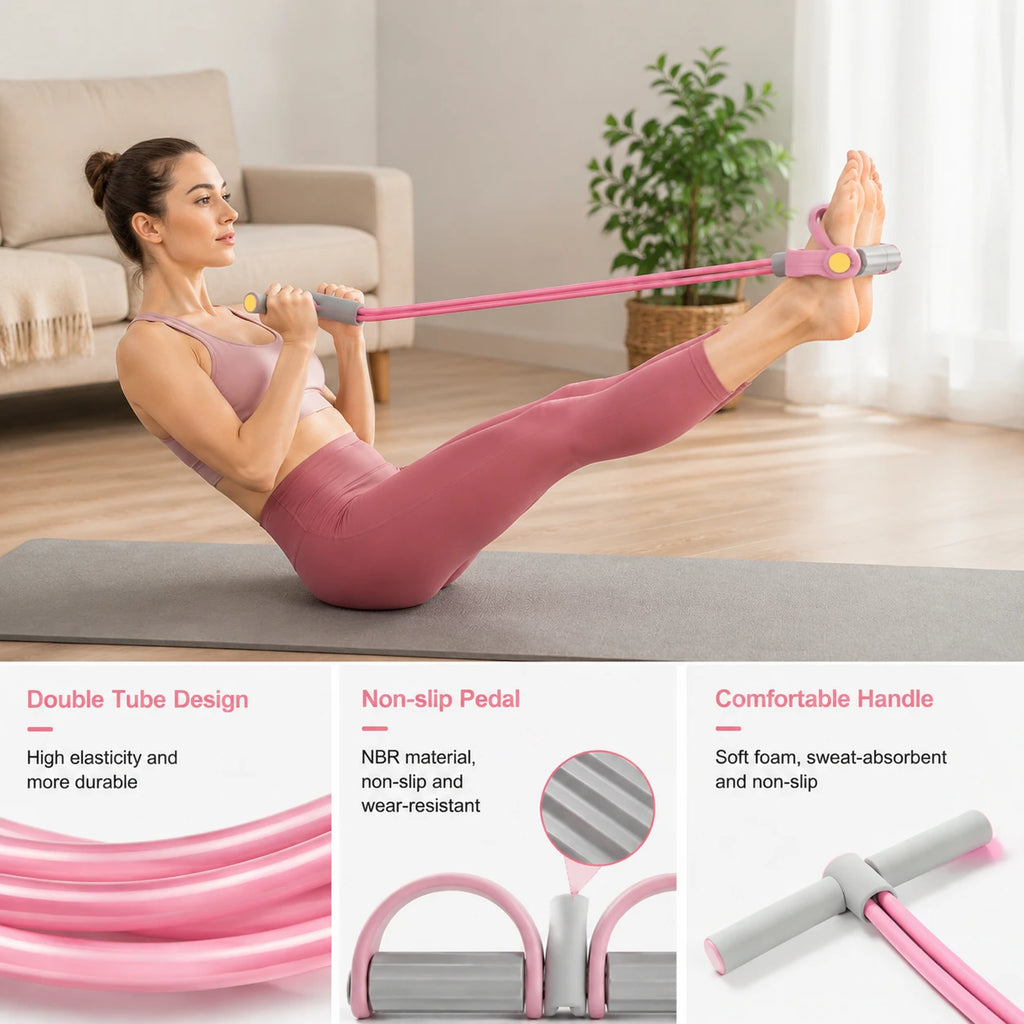Adjustable Pedal Resistance Band – Full Body Home Gym Equipment for Arms, Legs, Waist Training, Pilates & Strength Workout