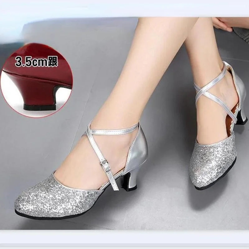 Sapato Feminino de Dança Latina – Salto 3 ou 5 cm