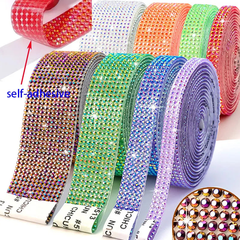 Fita de Strass Autoadesiva 3D – 91 cm