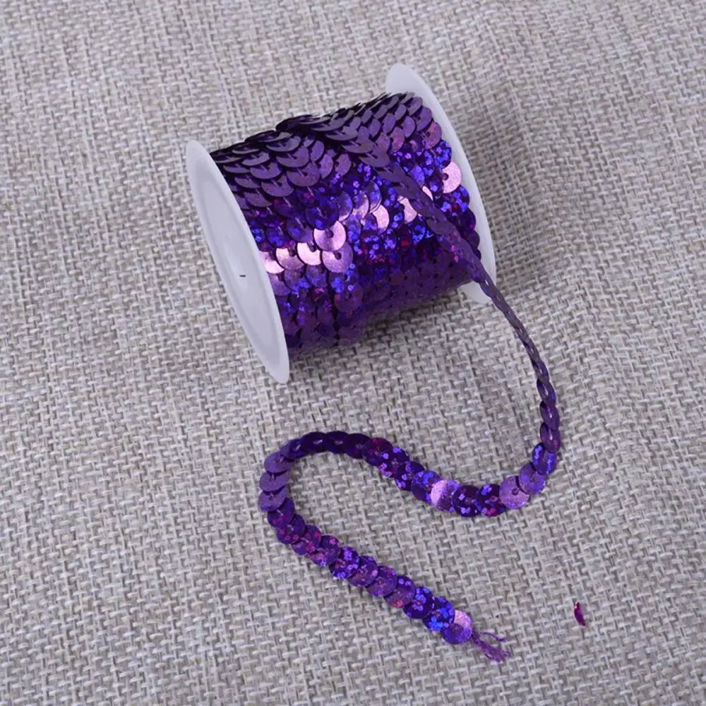 Galões coloridas Trims, solto brilhante Paillettes redondos