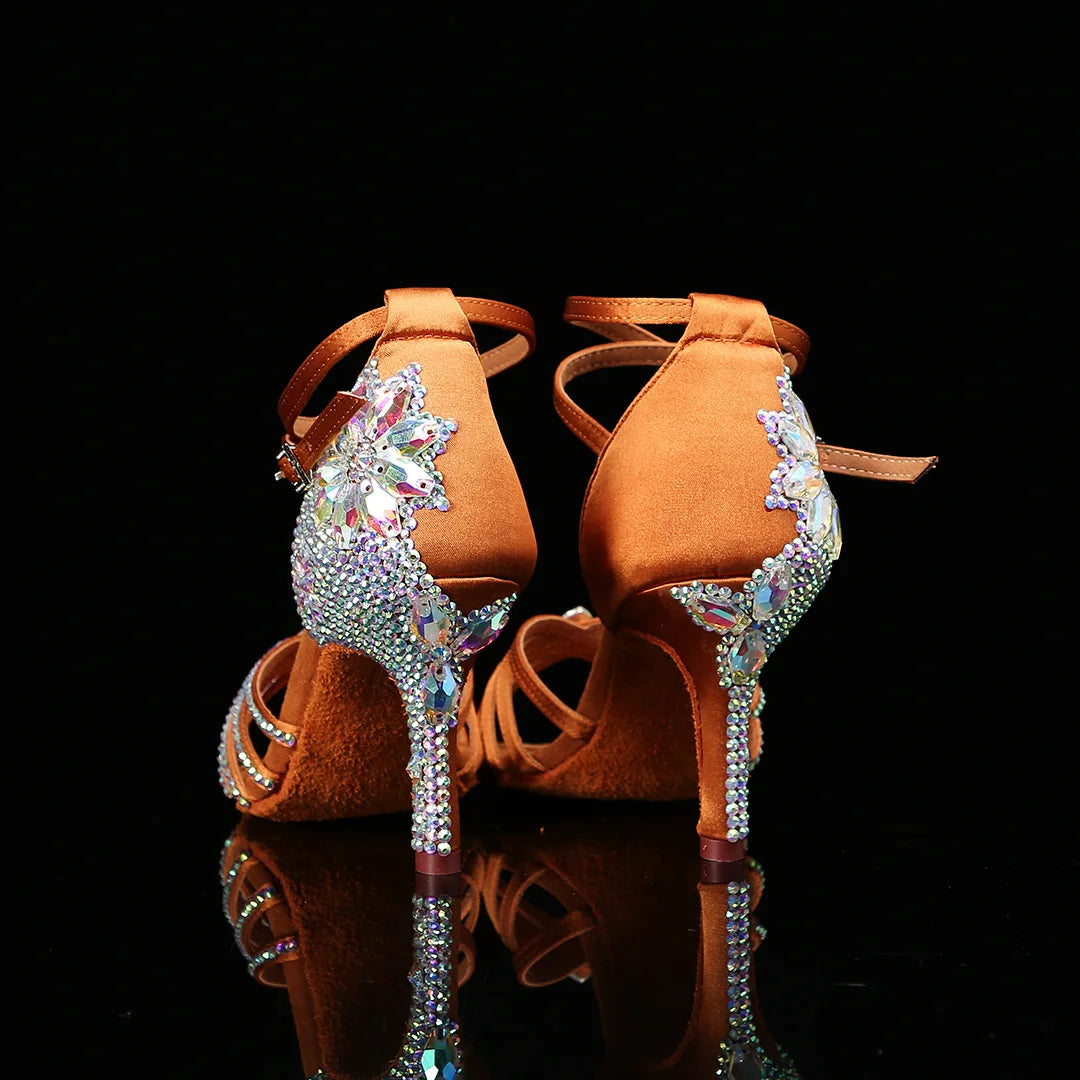 Sapatos de dança latina com Strass