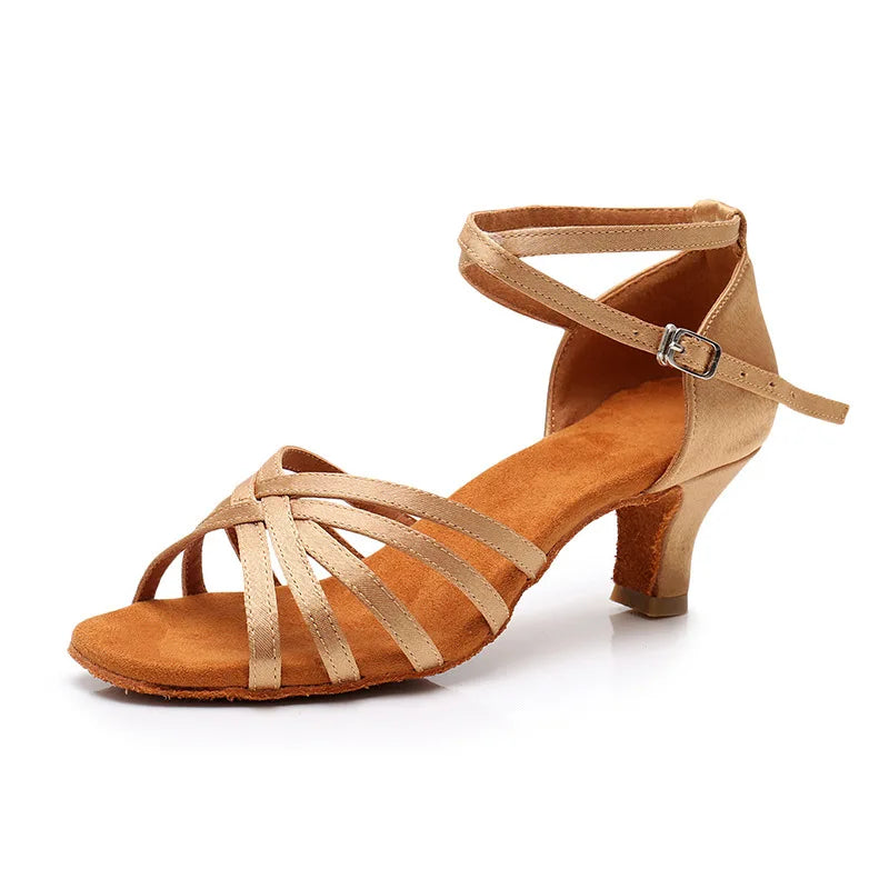Sandália Feminina de Dança Latina – Salto 5 ou 7 cm