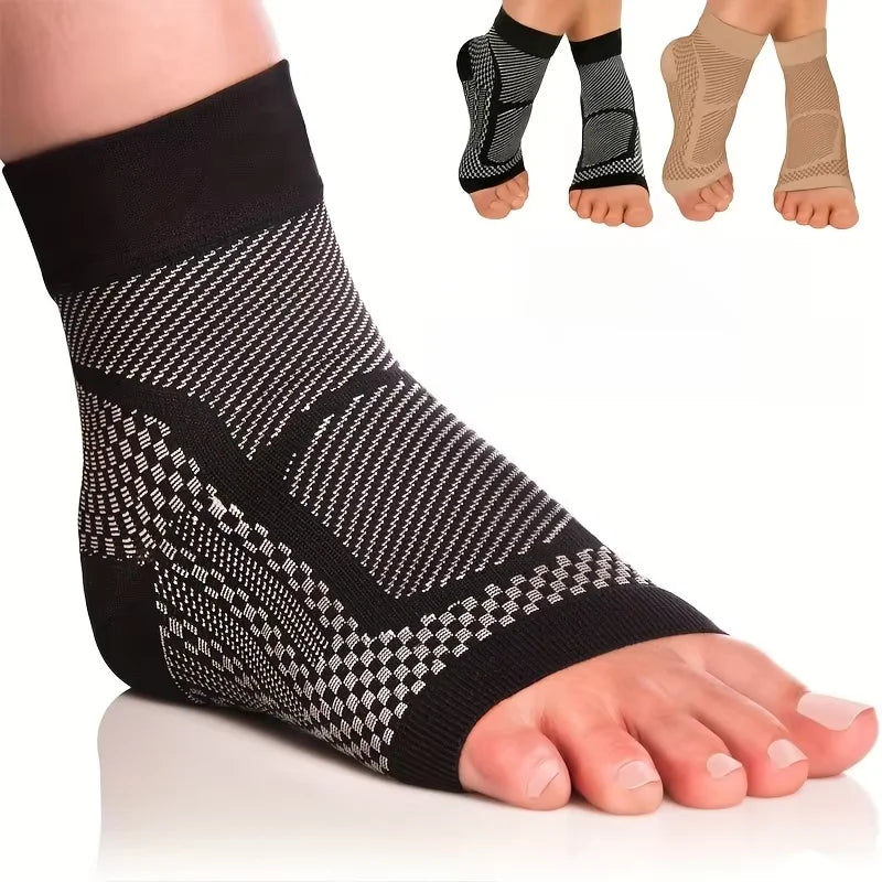 1 Pair Ankle Compression Socks Neuropathy Tendonitis Support Sleeve Pain Relief Ankle Brace For Swelling Reduction