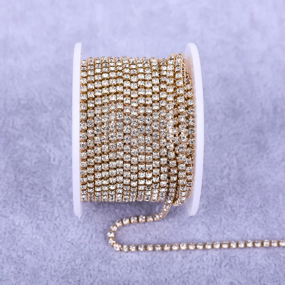 Strass Guarnição Pedra Ouro Diamante Strass