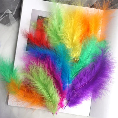 Penas Naturais de Faisão Coloridas 8–15 cm – 50 Unidades