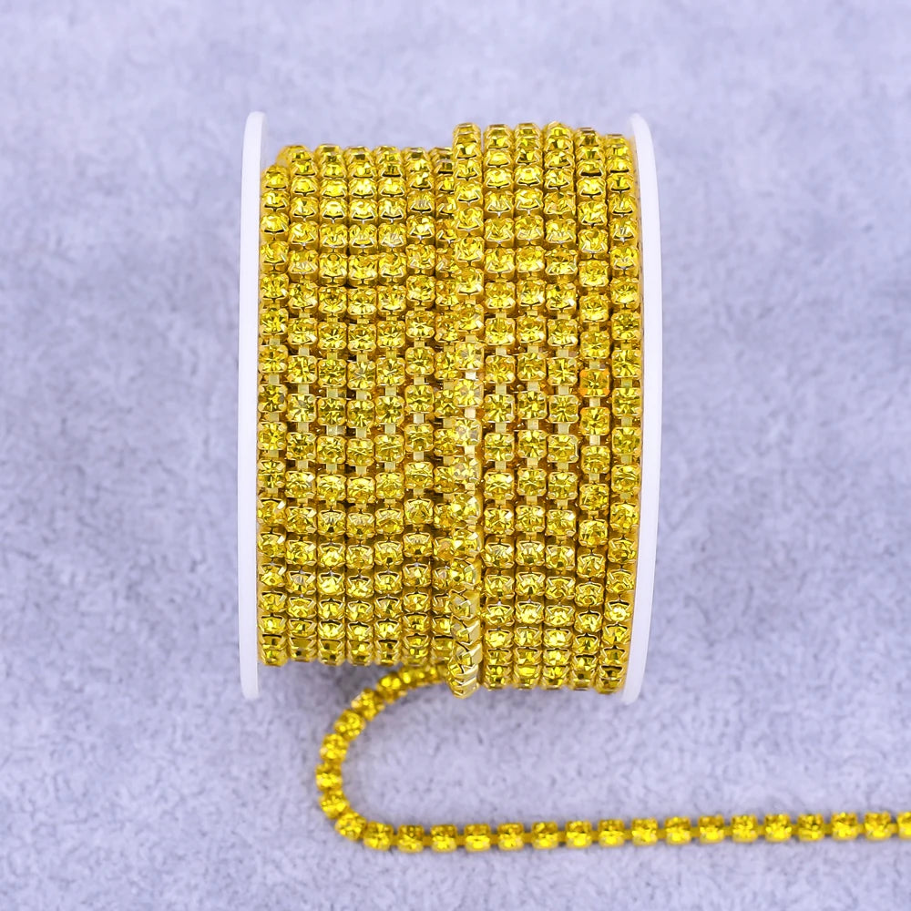 Strass Guarnição Pedra Ouro Diamante Strass