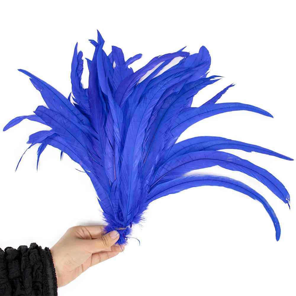 Plumas Naturais de Cauda de Galo 100 Peças