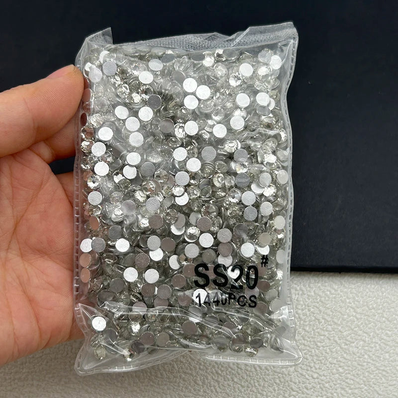 1440 Peças/saco AB/Transparente Mini Diamantes Redondos Ponto de Luz