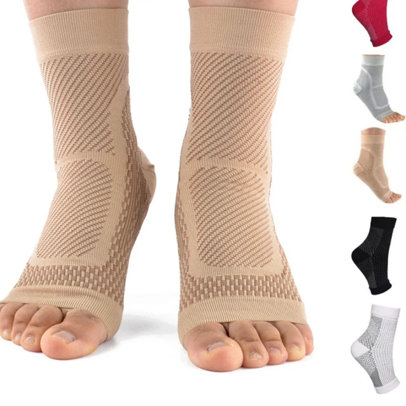 1 Pair Ankle Compression Socks Neuropathy Tendonitis Support Sleeve Pain Relief Ankle Brace For Swelling Reduction